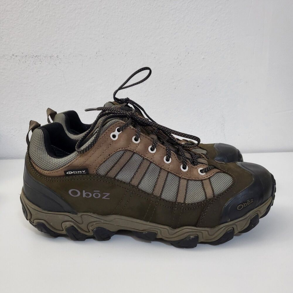 OBOZ Tamarack Low B-DRY Hiking Shoes Mens 12 Brown Waterproof Trail Sneakers